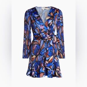 Milly Liv Dream Rose Pleated Dress Blue Size 4